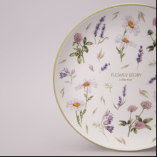 Тарелка керамическая "Flower story", 26 см, белый