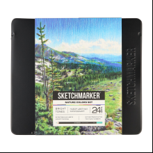 Набор карандашей цветных "Sketchmarker Природа", 24 цвета, в металлической коробке