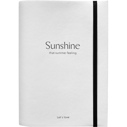 Ежедневник недатированный "Sunshine", А5, 2025, на резинке, белый