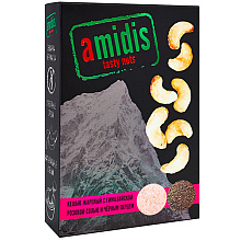 Орехи "Amidis", 80 г., кешью жареный с гималайской розовой солью и черным перцем