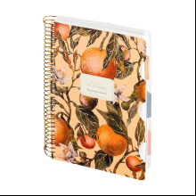 Книга записная "Flora. Paradise. Oranges", A5, 200 листов, клетка, линейка, точка, оранжевый