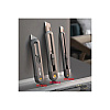 Нож строительный Deli HS EHT4008, 135x30 мм, трапеция, Soft Touch, черный - 8