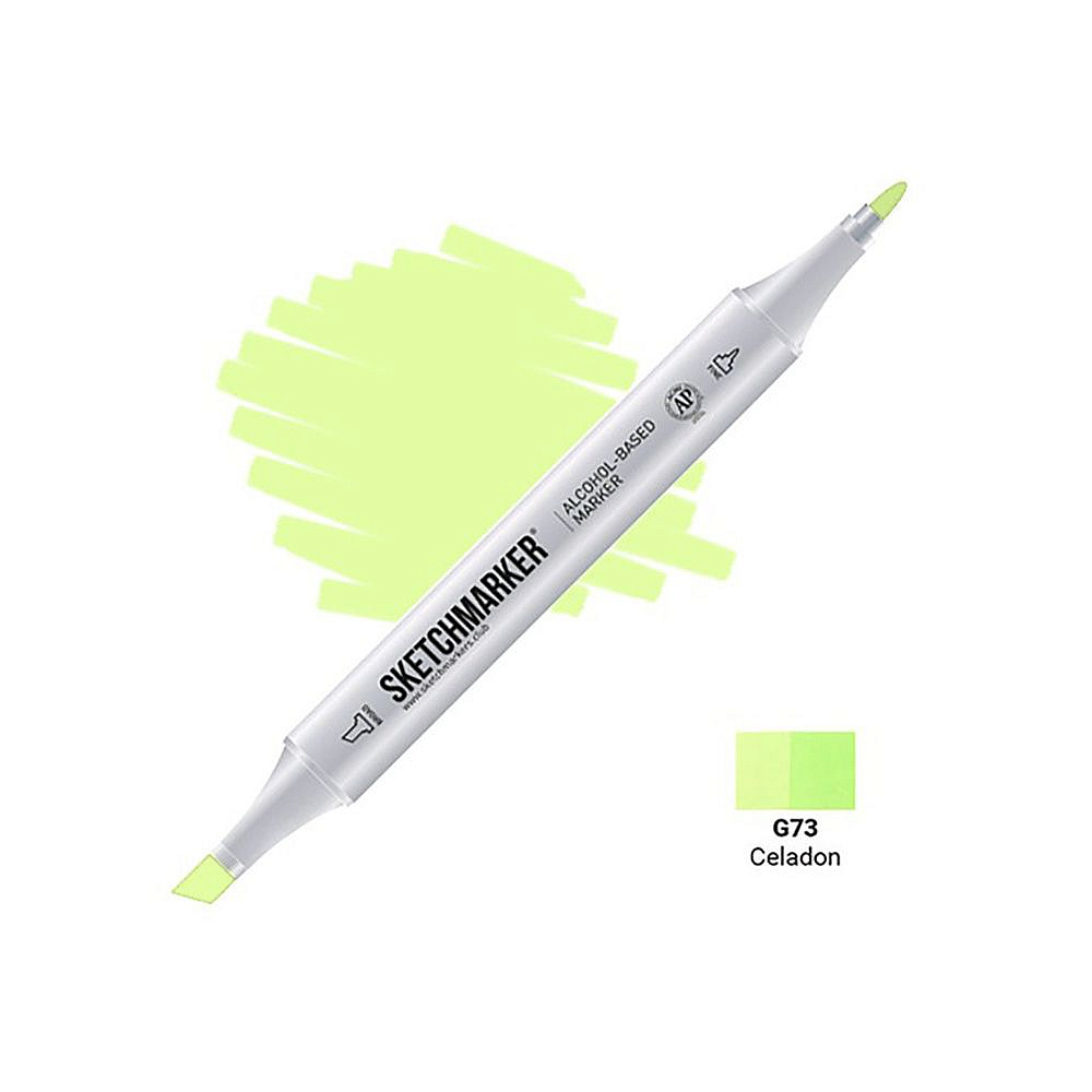 Маркер перманентный двусторонний "Sketchmarker", G73 селадон