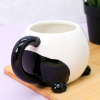Кружка "Funny panda", керамика, 450 мл, черный, с ложкой - 5