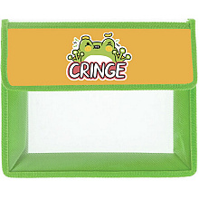 Папка для тетрадей "Cringe", на липучке, зеленый
