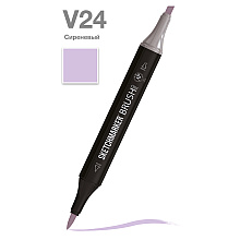 Маркер перманентный двусторонний "Sketchmarker Brush", V24 сиреневый
