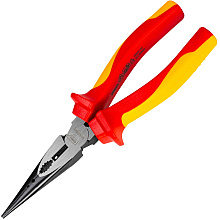 Длинногубцы диэлектрические Deli YS EDL512108, 200 мм, красный, желтый