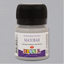 Краска акриловая матовая "Декола", 814 серая, 20 мл., банка