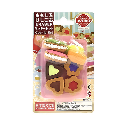 Набор ластиков "IWAKO Cookie Set", 6 шт, ассорти