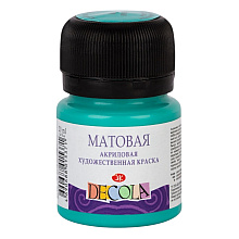 Краска акриловая матовая "Декола", 735 мятная, 20 мл., банка