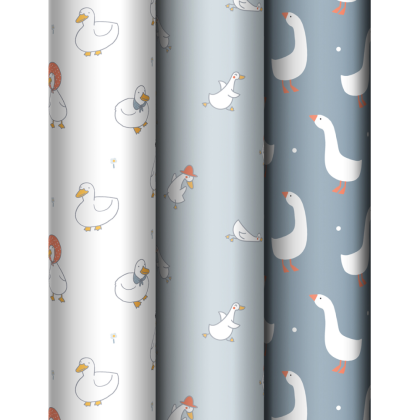 Бумага декоративная в рулоне "Goose set", 1х0.7 м, ассорти