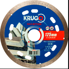 Круг алмазный по керамике Krugo Master, 125х22.23 мм, сплошной