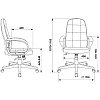 Кресло для руководителя Бюрократ "CH 002 Fabric", ткань, пластик, черный - 10