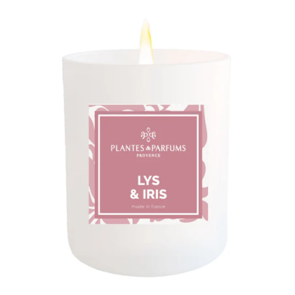 Свеча ароматическая PLANTES&PARFUMS "Lily & Iris", 180 гр