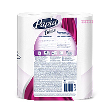 Полотенца бумажные  Papia Deluxe в рулонах, 13,2 м, 4 слоя, 2 рулона, 100% целлюлоза