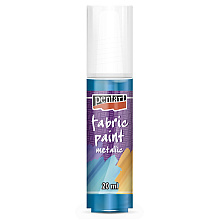 Краски для текстиля "Pentart Fabric paint metallic", 20 мл, светло-голубой