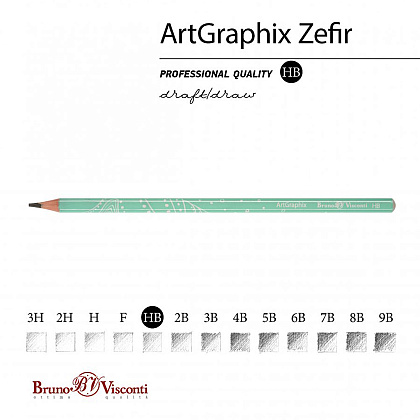 Карандаш чернографитный "ArtGraphix. Шепот моря", HB, без ластика, ассорти - 2