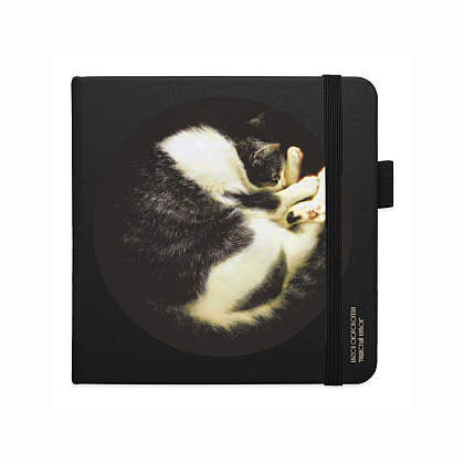 Скетчбук "Пушистый клубок", Алеся Скоробогатая, 12x12 см, 140 г/м2, 80 листов, черный