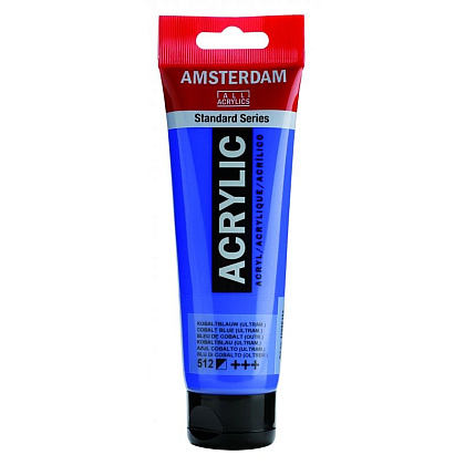 Краски акриловые "Amsterdam", 512 кобальт синий ультрамарин, 120 мл, туба
