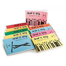 Скетчбук "Graf It", А3, 90 г/м2, 80 листов, ассорти
