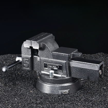 Тиски стальные Deli YS EDL2906Z, поворотные, с наковальней, 6"-150 мм - 2