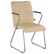 Кресло для посетителей SitUp TASK Chrome, экокожа бежевый