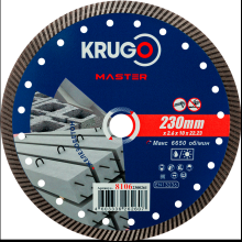 Круг алмазный по железобетону Krugo Master, 230х22.23 мм, турбо