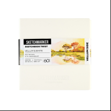 Скетчбук "Sketchmarker Sketch&Write", 12х12 см, 120 листов, бумага молочная, белая