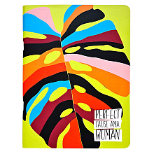 Тетрадь "Abstract лист", А5, 48 листов, клетка, разноцветный
