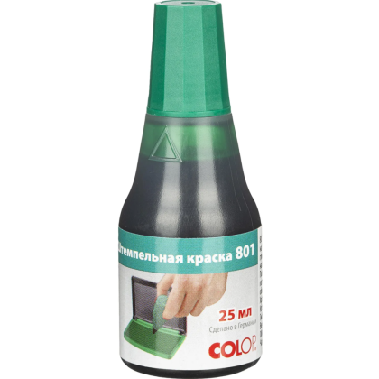 Краска штемпельная "Colop", 25 мл, зеленый
