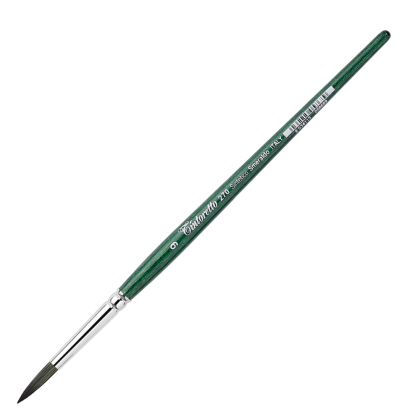 Кисть для рисования "Tintoretto Emerald", синтетика, круглая, №9
