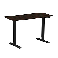 Стол с электроприводом WellDesk Prime 1300x675х18 черный/дуб термо черно-коричневый (9191461+9178193)