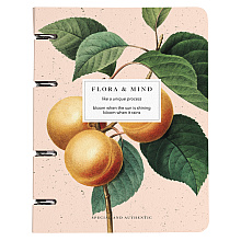 Тетрадь "Flora персики", А5 120 листов, клетка, розовый