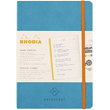 Еженедельник недатированный Clairefontaine Rhodia "Rhodiarama Perpetual", 148x210 мм, 128 страниц, бирюзовый