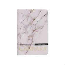 Ежедневник недатированный "Carrara", А7, 416 страниц, белый, золотой
