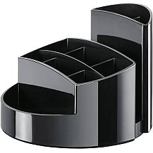 Подставка для канцелярских мелочей "Rondo", 140x140x109 мм, черный