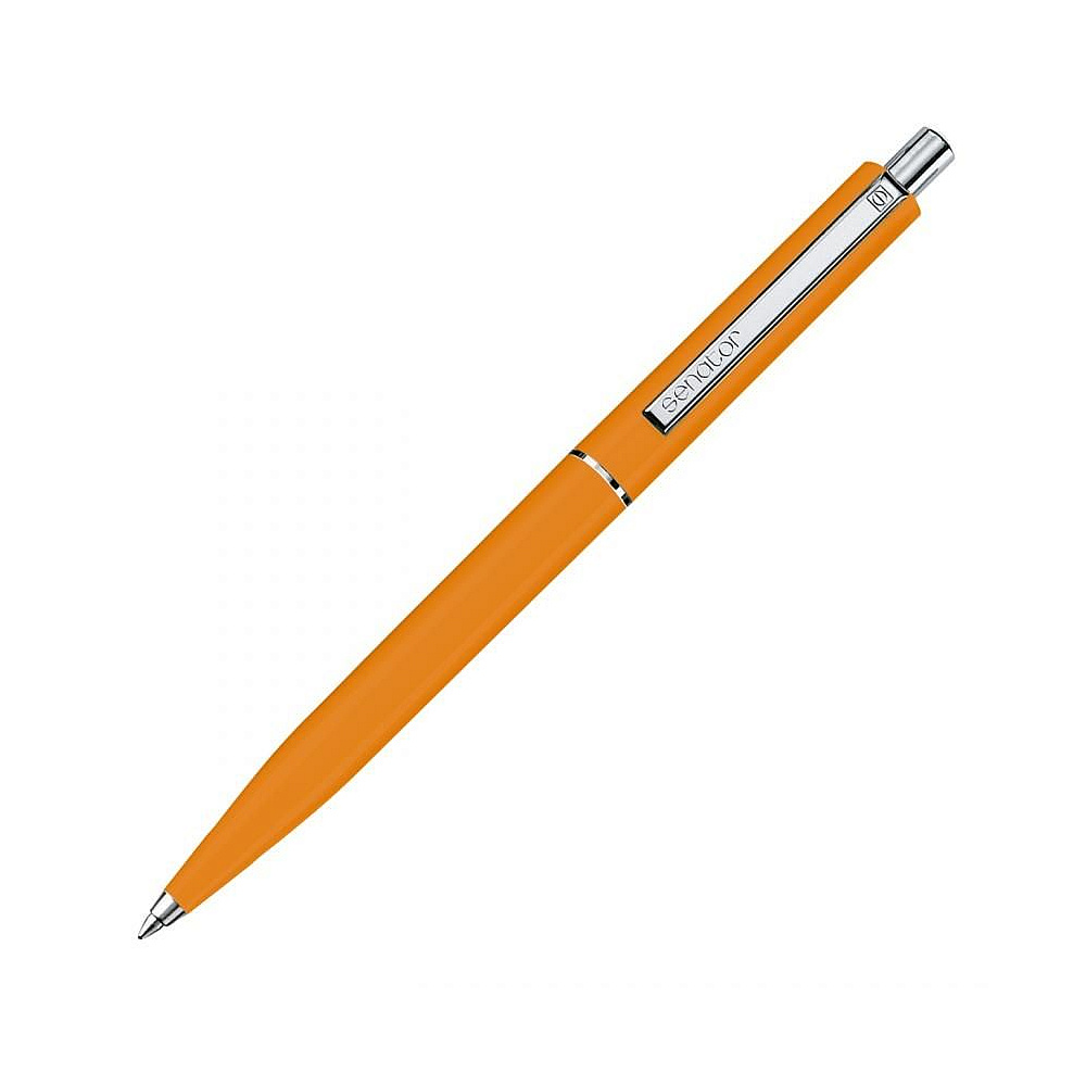 Ручка шариковая автоматическая "Senator Point Polished", 1.0 мм, оранжевый, стерж. синий
