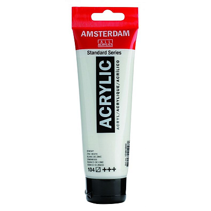 Краски акриловые "Amsterdam", 104 белила цинковые, 120 мл, туба