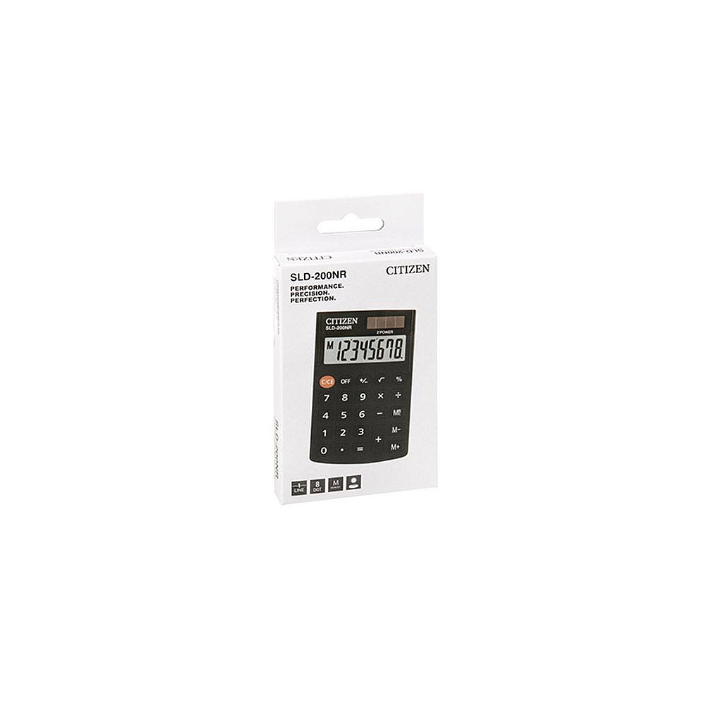 Калькулятор карманный Citizen "SLD-200NR", 8-разрядный, черный - 3