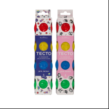 Тесто для лепки "HappyColor", 4 цвета, 80 гр.