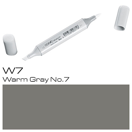 Маркер перманентный "Copic Sketch", W-7 теплый серый №7