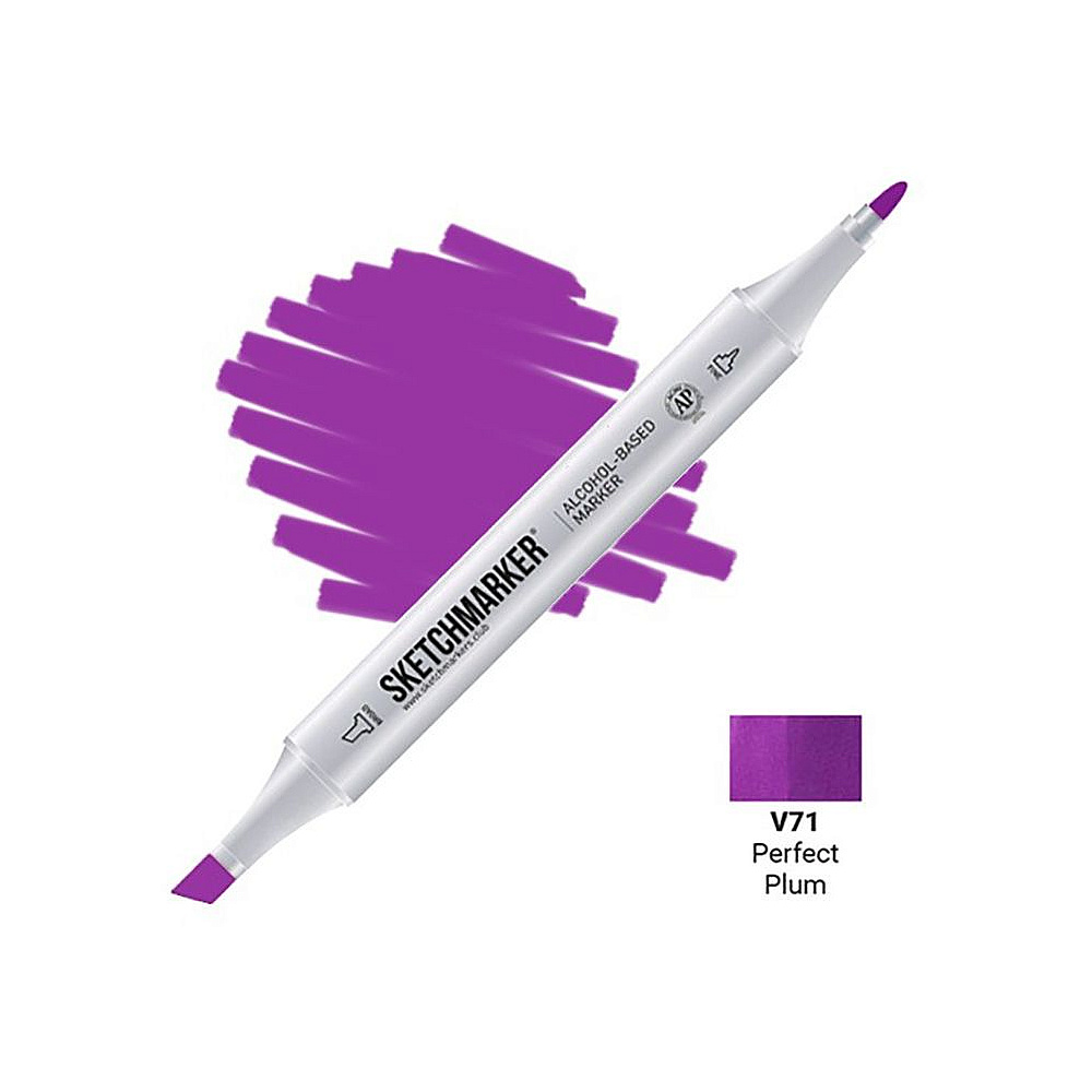 Маркер перманентный двусторонний "Sketchmarker", V71 слива идеальная