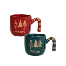 Кружка керамическая "Xmas trees", 130 мл, 2 шт, ассорти