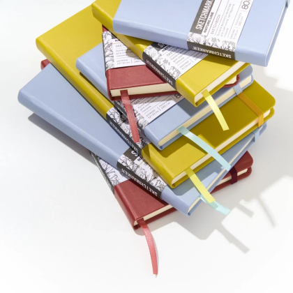 Скетчбук "Sketchmarker", 9х14 см, 140 г/м2, 80 листов, пыльный голубой - 8