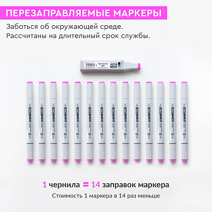 Набор маркеров перманентных двусторонних "Sketchmarker Skin tones", 12 шт. - 7