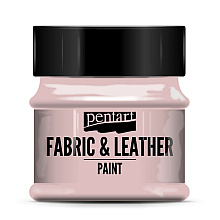 Краска для текстиля "Pentart Fabric & Leather paint", 50 мл, розовый