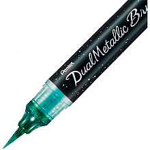Маркер-кисть "Dual Metallic Brush", зеленый металлик