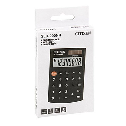 Калькулятор карманный Citizen "SLD-200NR", 8-разрядный, черный - 3