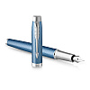 Ручка перьевая Parker "IM Premium Blue Grey CT", F, голубой, серебристый, патрон синий - 2