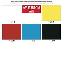 Набор красок акриловых "Amsterdam" базовый, 5 цветов